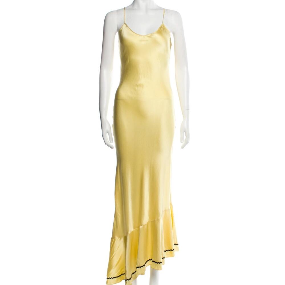 Marysia silk yellow maxi dress